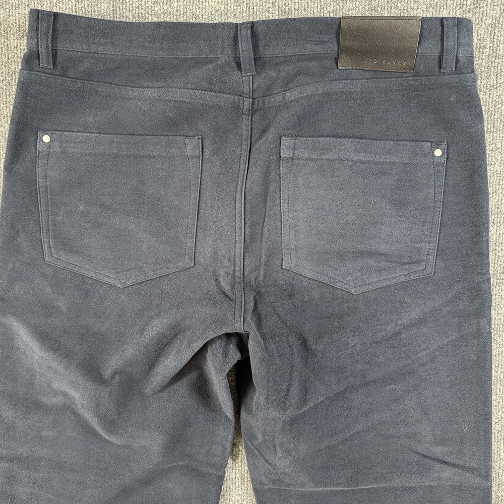 Ted Baker Jeans Menns 34x28 Blue Stretch Soft Touch Regular Fit Velvet‎ - Picture 6 of 16